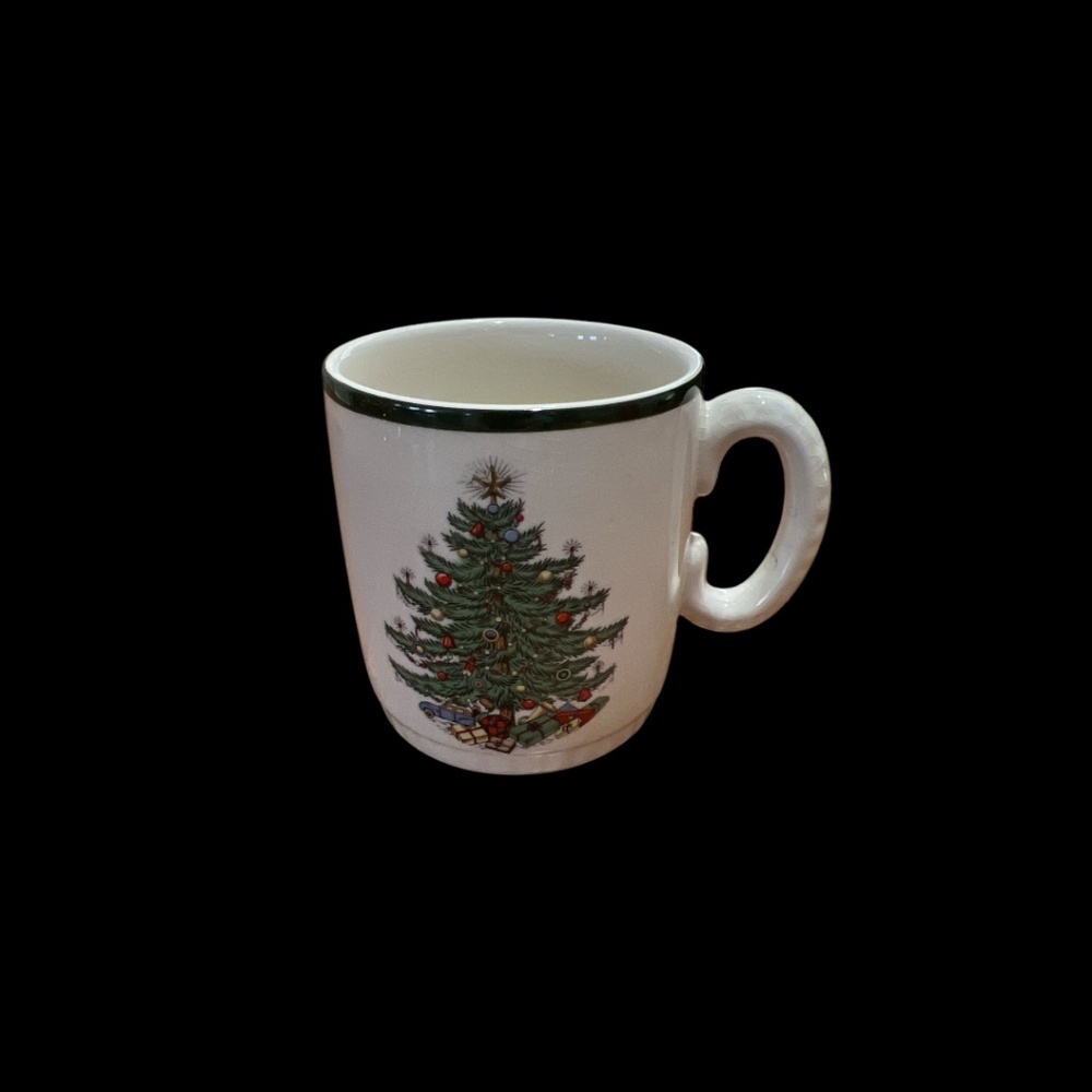 Vintage Cuthbertson Original Christmas Tree Coffee Cup, Made In England